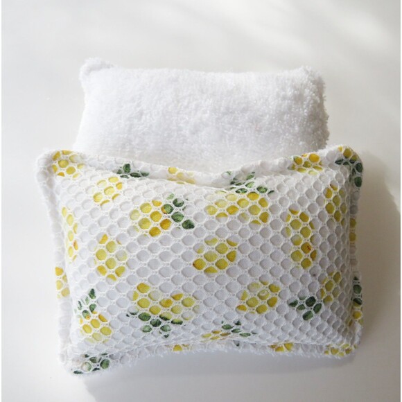 Reusable Dish Sponge, Lemon Dish Scrubby, Set of 2 - Picture 4 of 4